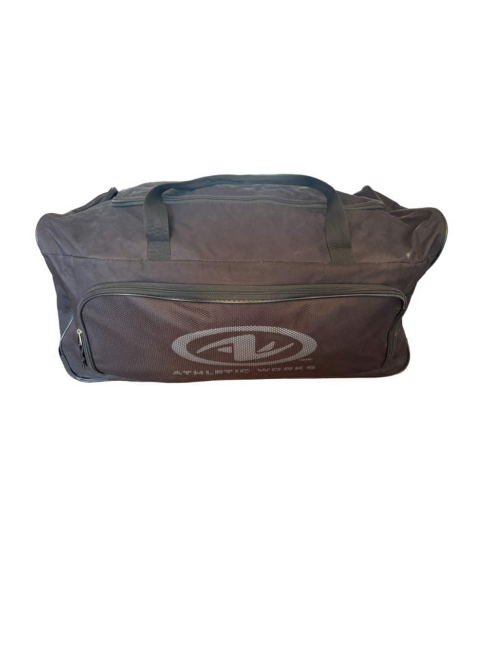 Athletic Works Black Duffel Bag with Front Mesh Pocket